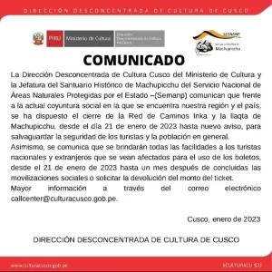 Machu Picchu fecha